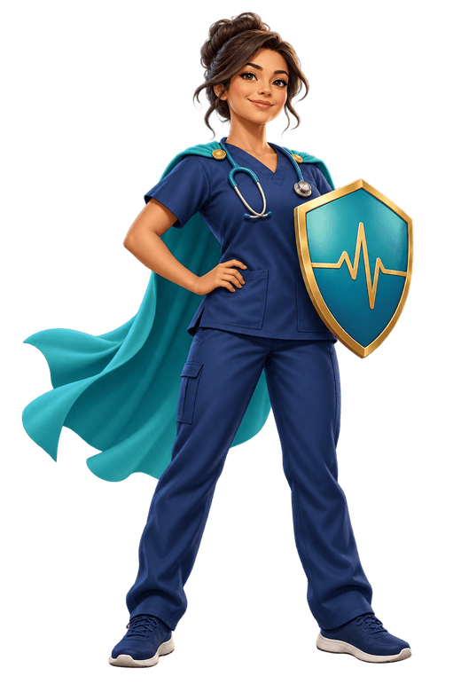 Illustration of a nurse as an everyday superhero